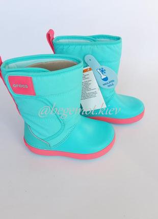 Оригинальные зимние детские сапоги crocs kids crocband lodgepoint snow boot2 фото