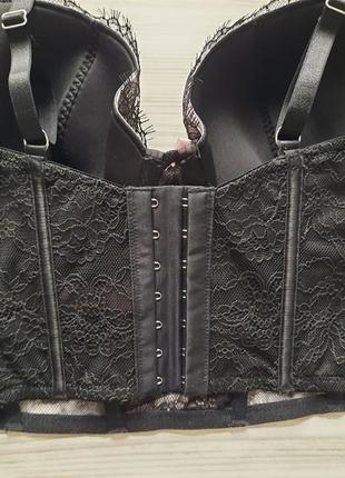 Бюстгальтер лифчик на большую грудь 70е 75д 75е без пушапа victoria's secret черный кружев...