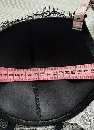 Бюстгальтер лифчик на большую грудь 70е 75д 75е без пушапа victoria's secret черный кружев...