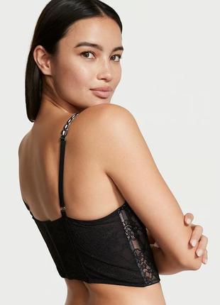 Бюстгальтер лифчик на большую грудь 70е 75д 75е без пушапа victoria's secret черный кружев...