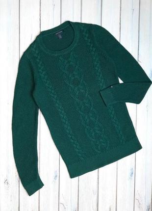 💥1+1=3 брендовий насичено-зелений жіночий светр tommy hilfiger, розмір 44 - 46
