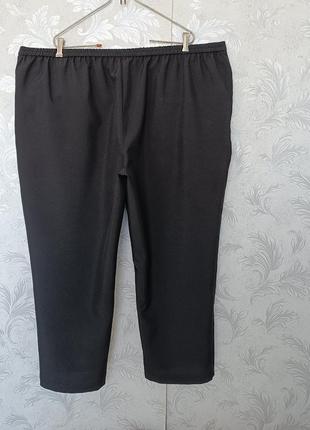 Р 30 / 64-66 стильні базові чорні легкі штани штани батал3 фото