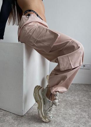Жіночі штани карго з накладними кишенями, штани карго з карманами5 фото