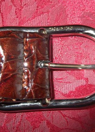 Ремень кожаный лакированный  elegance code6 фото