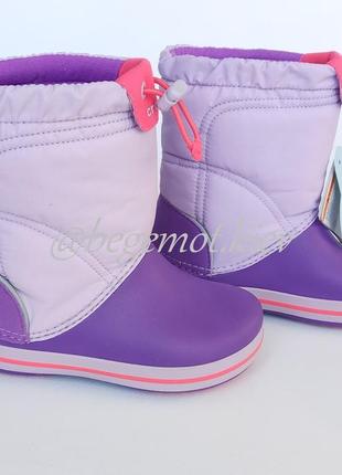 Оригінальні зимові дитячі чобітки crocs kids crocband lodgepoint boot2 фото