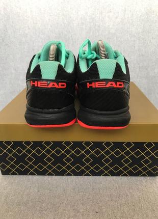 Кроссовки  для тенниса  head revolt indoor shoe black/teal5 фото