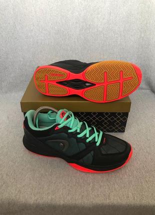 Кросівки для тенісу   head revolt indoor shoe black/teal3 фото