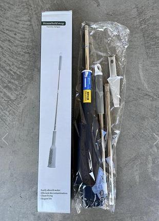 Швабра household mop family helper с отжимом для быстрой уборки для мытья полов и окон с микрофиброй