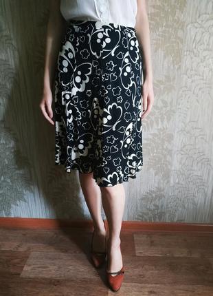 Moschino cheapandchik юбка с шелком, шелковая юбка, оригинал италия7 фото