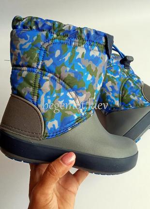 Оригинальные зимние детские сапоги crocs kids crocband lodgepoint boot2 фото