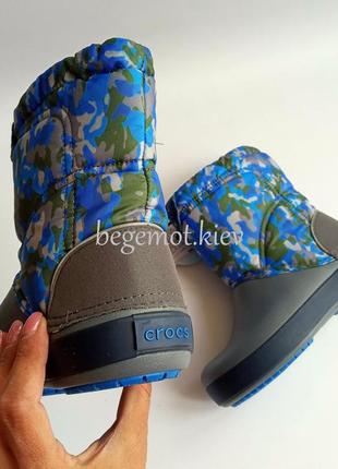 Оригінальні зимові дитячі чобітки crocs kids crocband lodgepoint boot3 фото