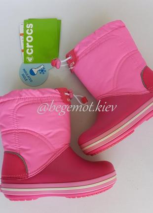 Оригинальные зимние детские сапоги crocs kids crocband lodgepoint boot1 фото