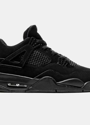 Кроссівки nike air jordan 4 retro black cat2 фото