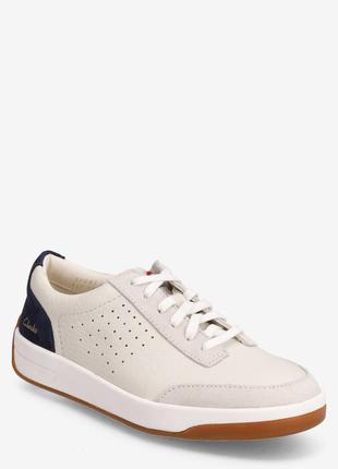 Шкіряні кросівки clarks hero air lace white1 фото