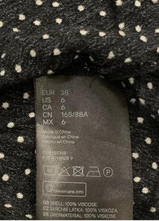 Платье на запах в горох черное h&m 36-38 размер вискоза 💯3 фото