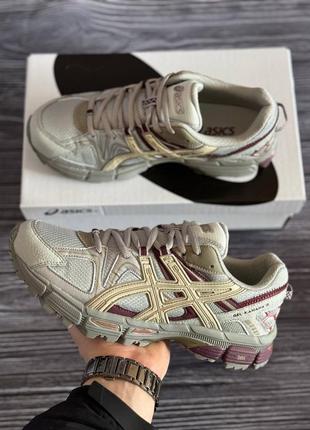 Кросівки в стилі asics gel kahana 8 beige red