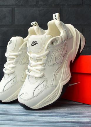 Жіночі кросівки nike m2k tekno beige найк бежевого кольору