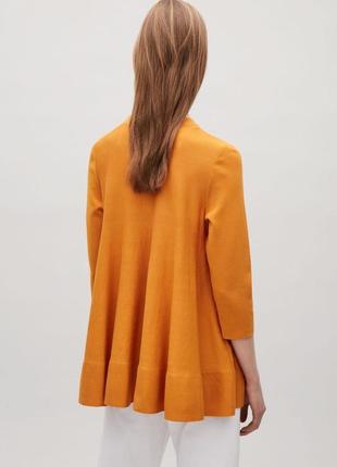 Трикотажная оранжевая блузка,туника а-силуэт хлопок cos3 фото