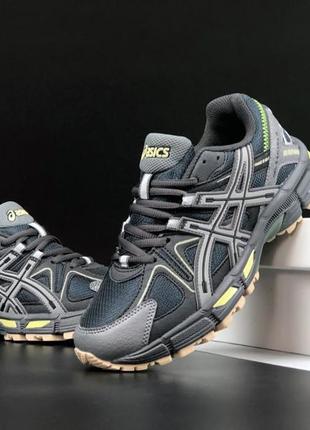 Asics gel-kahana 8 кросівки кеди жіночі темно-сірі шкіра шкіряні сітка топ якість весняні літні демісезонні демісезон низькі асікс5 фото