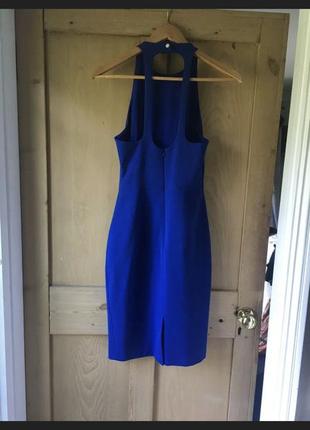 Karen millen  королевское синее платье-карандаш с открытой спиной10 фото