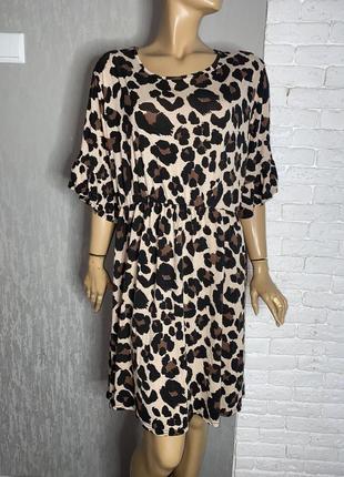 Леопардова сукня трикотажне плаття у леопардовий принт сукня великого розміру батал boohoo, xxxxl 60-62р1 фото
