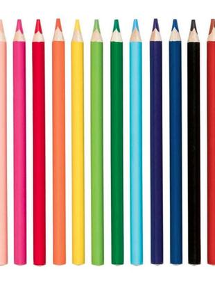Набір дитячих кольорових олівців 12 шт united office2 фото