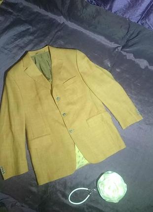Піджак об'ємний теракотового кольору,вовна і льон,бренд first avenue