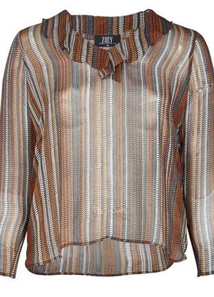 Різнобарвна смугаста блузка zoey (розмір 38-40)8 фото