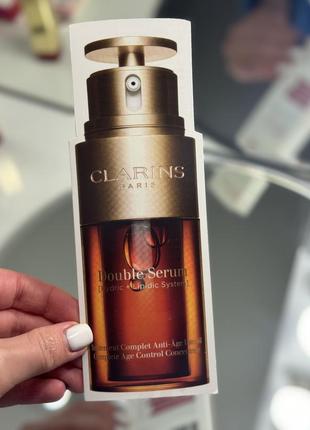 Clarins double serum — подвійна сироватка з водно-ліпідною формулою1 фото