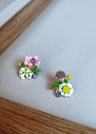Дуже гарні і милі сережки з квітами7 фото