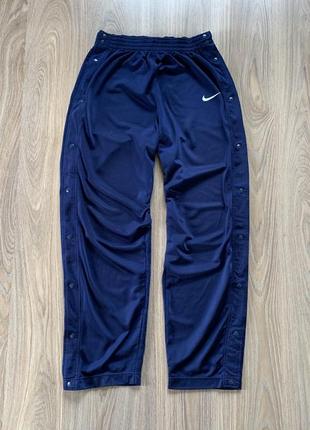 Мужские винтажные спортивные штаны самосбросы на кнопках nike