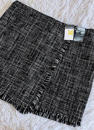 Твидовая юбка primark с имитацией запаха