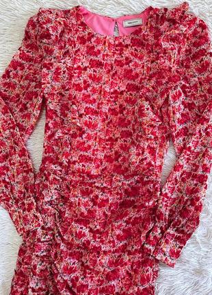 Яркое розовое платье vera&lucy цветочный принт4 фото