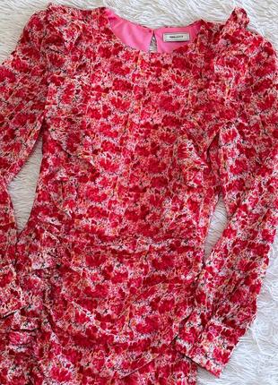 Яркое розовое платье vera&lucy цветочный принт7 фото