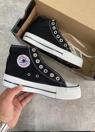 Converse black red 36