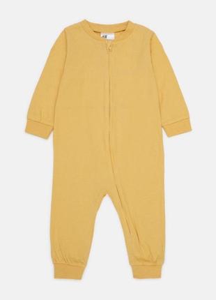 Комбинезон-слип хлопковый для мальчика h&m 0711235-3 056 см (1-2 months) желтый