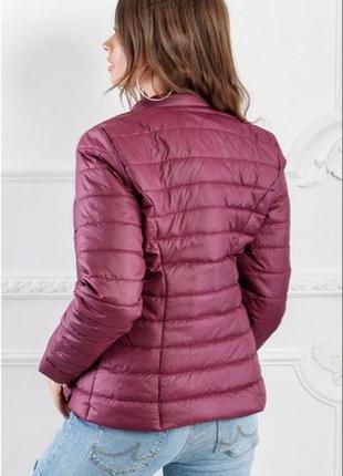 Весенняя женская куртка цвет бордо м размер2 фото