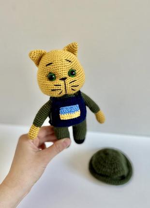 Котик зсу мʼяка іграшка котик ручної роботи