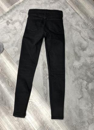 Скини черные джинсы черные брюки черные плотные качественные3 фото