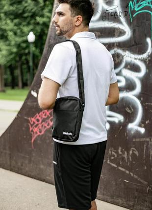 Комплект reebok поло белый и шорты + барсетка6 фото