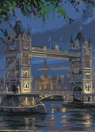 Картина по номерам 48х60 на деревянном подрамнике "лондон спит" bs52179l