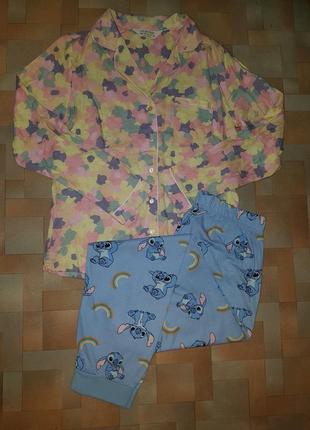 Красивая, яркая пижама, комплект стич, stitch disney, primark xs размер