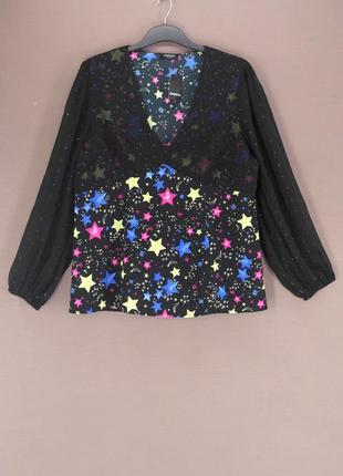 Новая красивая блузка "simply be" со звёздами. размер uk16/eur44.5 фото