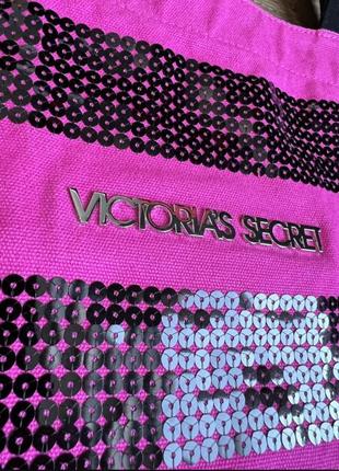 Велика стильна фірмова сумка шоппер victoria's secret! оригінал!4 фото