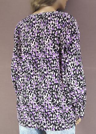 Брендовая блузка "marks & spencer" с принтом. размер uk 14/eur 42.3 фото