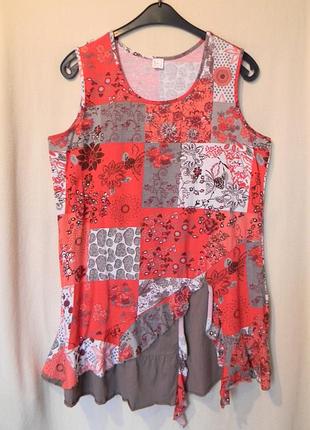 Майка-блуза-туника-хлопок р.44