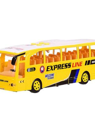 Дитяча іграшка автобус bambi 1578 зі звуком та світлом жовтий