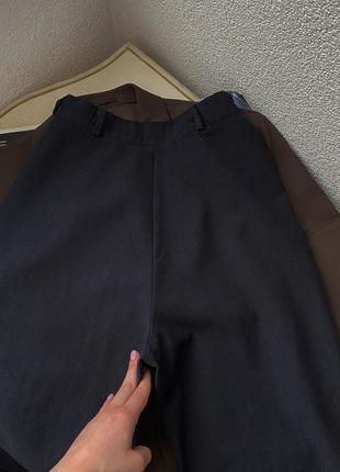 Стильні чорні штани з защипами  із 100% шерсті💔дуже якісні ! прямого вільного крою6 фото