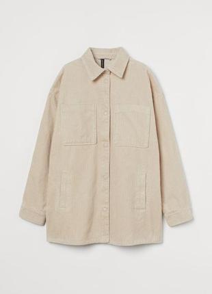 Вельветова сорочка рубашка куртка курточка жіноча оригінал h&m