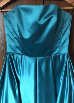 Сукня корсетна кольору морська хвиля3 фото